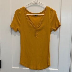 Ambiance Mustard Short Sleeve Women's Top